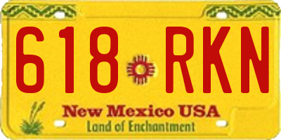 NM license plate 618RKN
