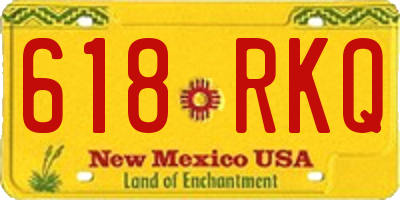 NM license plate 618RKQ
