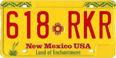 NM license plate 618RKR
