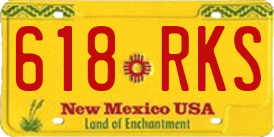 NM license plate 618RKS
