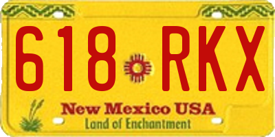 NM license plate 618RKX