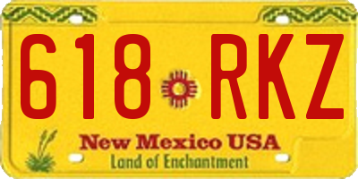 NM license plate 618RKZ