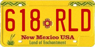 NM license plate 618RLD