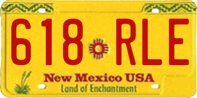 NM license plate 618RLE