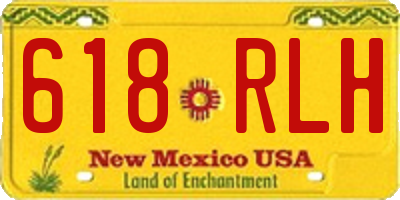 NM license plate 618RLH