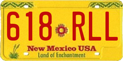 NM license plate 618RLL