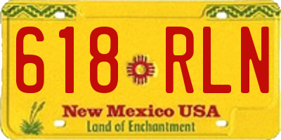 NM license plate 618RLN