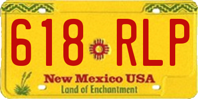 NM license plate 618RLP