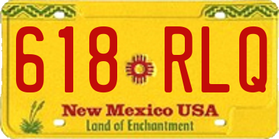 NM license plate 618RLQ