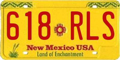 NM license plate 618RLS