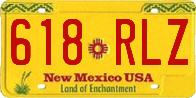 NM license plate 618RLZ