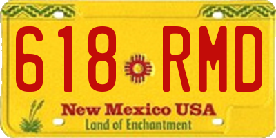 NM license plate 618RMD