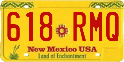NM license plate 618RMQ