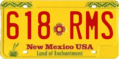 NM license plate 618RMS