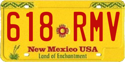 NM license plate 618RMV