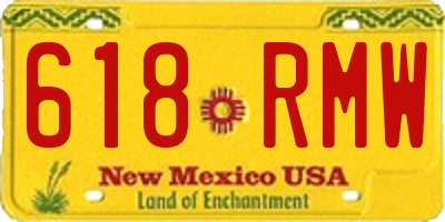 NM license plate 618RMW