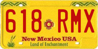NM license plate 618RMX