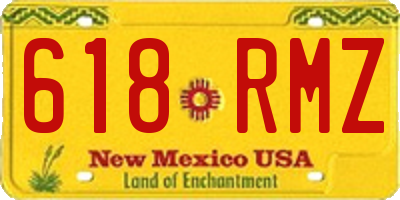 NM license plate 618RMZ