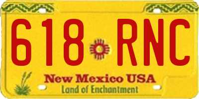 NM license plate 618RNC