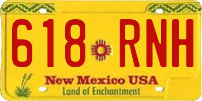 NM license plate 618RNH