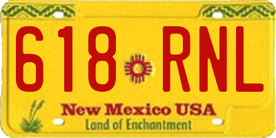 NM license plate 618RNL