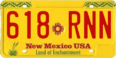 NM license plate 618RNN