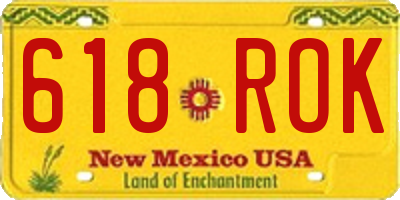 NM license plate 618ROK