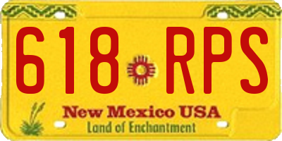 NM license plate 618RPS