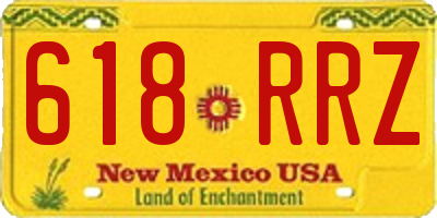 NM license plate 618RRZ