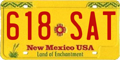 NM license plate 618SAT