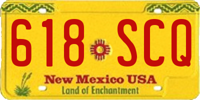 NM license plate 618SCQ