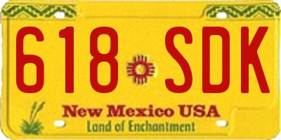 NM license plate 618SDK
