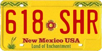 NM license plate 618SHR