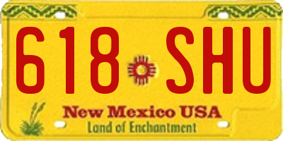NM license plate 618SHU
