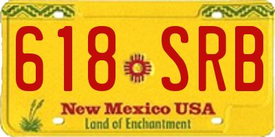 NM license plate 618SRB