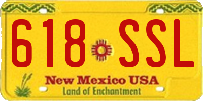 NM license plate 618SSL