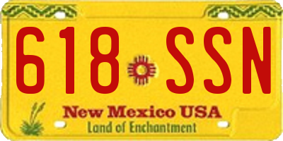 NM license plate 618SSN