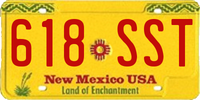 NM license plate 618SST
