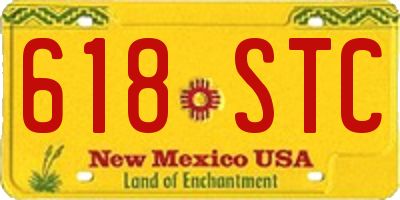 NM license plate 618STC