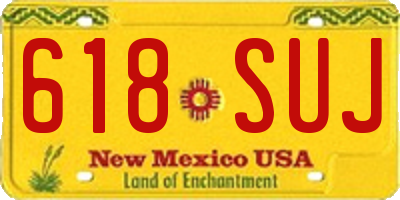 NM license plate 618SUJ