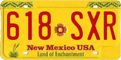 NM license plate 618SXR