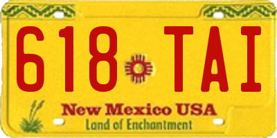 NM license plate 618TAI