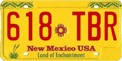 NM license plate 618TBR