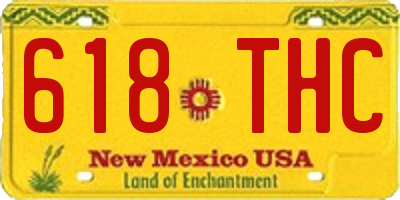 NM license plate 618THC