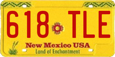 NM license plate 618TLE
