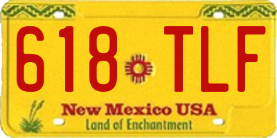 NM license plate 618TLF