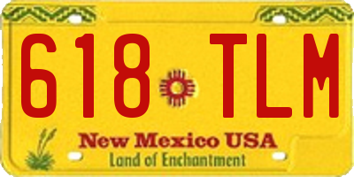 NM license plate 618TLM