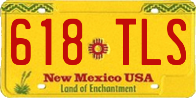 NM license plate 618TLS