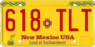 NM license plate 618TLT