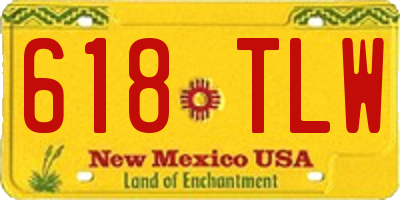 NM license plate 618TLW